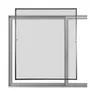 Kép 1/5 - Alumínium vázas szúnyogháló ablakra, 150 x 130 cm