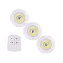 Kép 4/6 - 3 db-os elemes öntapadós, 16 COB LED-es lámpa készlet, távirányítóval, DT