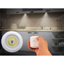 Kép 2/6 - 3 db-os elemes öntapadós, 16 COB LED-es lámpa készlet, távirányítóval, DT