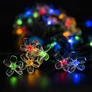 Kép 2/6 - 50 LED-es, napelemes virág kerti fényfüzér, IP65 vízálló, színes, 8 üzemmód, 7 m