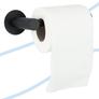 Kép 3/4 - Modern ragasztható fém WC-papír tartó, fekete, 15 cm x 8 cm