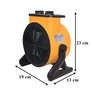 Kép 7/11 - Kerámia fűtőbetétes Elektromos hősugárzó, 2000W, 215 m3/h