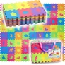 Kép 1/7 - 72 db-os habszivacs puzzle készlet állatos és számos mintákkal, 130 x 117 cm