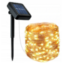 Kép 2/4 - 200 micro LED-es, napelemes dekor fényfüzér, meleg fehér, 10m