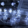 Kép 3/5 - 40 LED-es elemes hópihe fényfüggöny, hideg fehér