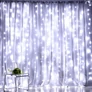 Kép 1/6 - 301 micro LED-es USB-s beltéri fényfüggöny, 8 világítási móddal, távirányítóval, hideg fehér