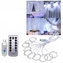 Kép 5/6 - 300 micro LED-es USB-s beltéri fényfüggöny, 8 világítási móddal, távirányítóval, hideg fehér