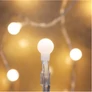 Kép 2/6 - 20 LED-es elemes gömb fényfüzér, meleg fehér, 2,3 méteres