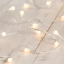 Kép 5/6 - 20 LED-es elemes gömb fényfüzér, meleg fehér, 2,3 méteres