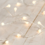 Kép 5/6 - 20 LED-es elemes gömb karácsonyi fényfüzér, meleg fehér, 2,3 méteres