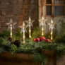 Kép 1/4 - 5 db-os Karácsonyi kültéri leszúrható 15 LED-es lámpák, 37 cm, csillag