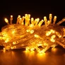Kép 1/3 - 50 LED-es elemes fényfüzér, Sárga, 5 m