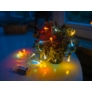 Kép 2/7 - 20 LED-es retro karácsonyi fényfüzér, elemes, színes, 2,3 méteres