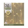 Kép 5/5 - 240 LED-es kültéri fényfüggöny, hálózati adapteres,12 fényjáték móddal, átlátszó vezetékes, meleg fehér, 2 x 1,5 méter, IP44