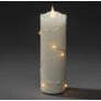 Kép 1/4 - 10 LED-es időzíthető gyertya dekor, meleg fehér, 7 x 15 cm 