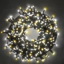 Kép 6/6 - 200 LED-es  BOA fényfüzér, kültéri-beltéri elemes, 8 világítási móddal, hideg-meleg fehér, 4 m