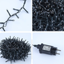 Kép 5/6 - 1000 LED-es BOA fényfüzér, kültéri-beltéri hálózati, 8 világítási móddal, hideg fehér, 20 m