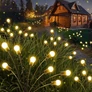 Kép 4/8 - Kültéri napelemes világító fa, Meleg fehér LED, 75 cm, 6 db Mini gömb