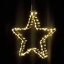 Kép 3/5 - Home Styling Időzíthető 20 LED-es elemes csillag ablak dekor, 29 cm, 1 db 