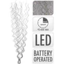 Kép 5/6 - 20 LED-es időzíthető világító ezüst színű fém ágak, 55 cm