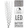 Kép 5/6 - 20 LED-es időzíthető világító ezüst színű fém ágak, 55 cm