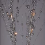 Kép 1/6 - 10 LED-es világító ezüst színű sakura fűzfa ágak, 75 cm