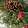 Kép 3/4 - Karácsonyi műfenyő koszorú tobozzal és 15 LED-del, időzíthető, 40 cm