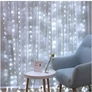Kép 1/5 - 300 micro LED-es  beltéri fényfüggöny, 8 világítási móddal, távirányítóval, hideg fehér