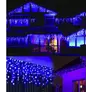 Kép 2/5 - 500 LED-es jégcsap fényfüzér beltéri és kültéri használatra, kék, 12,5 m