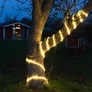 Kép 1/6 - 100 LED-es kültéri-beltéri fénykábel, 8 világítási móddal, időzítővel, meleg fehér, 7,5m