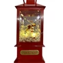 Kép 2/5 - Nagyméretű zenélő és havazó  LED-es dekor mécses, 23 x 9 cm, piros