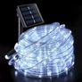 Kép 2/5 - 300 LED-es napelemes fénykábel, 8 világítási móddal, hideg fehér, 30 m