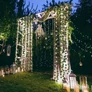 Kép 5/6 - 100 LED-es elemes fényfüzérrel kombinált mű borostyán girland, 8 világítási móddal, 10 m