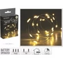 Kép 2/3 - 100 micro LED-es elemes időzíthető, dekor fényfüzér, tündérfény, extra meleg fehér, 5 m