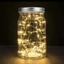 Kép 1/5 - Vízálló 20 micro LED-es elemes időzíthető, palack dekor fényfüzér, tündérfény, meleg fehér, 1 m