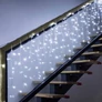 Kép 6/7 - 12,5 m-es, 450 LED-es jégcsap fényfüzér beltéri és kültéri használatra, hosszabbítható, hideg fehér, 8 világítási móddal