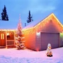 Kép 3/8 - 7,5 m-es 300 LED-es jégcsap fényfüzér, hosszabbítható, meleg fehér, 8 világítási móddal