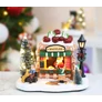 Kép 4/4 - Karácsonyi Adventi ajándékbódé 5 LED világítással, 17 x 13 cm, Waffel