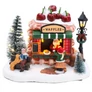 Kép 2/4 - Karácsonyi Adventi ajándékbódé 5 LED világítással, 17 x 13 cm, Waffel