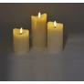 Kép 5/7 - 3 db-os LED-es láng hatású adventi gyertya dekor, időzíthető, meleg fehér, 10, 12, 15 cm 