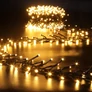 Kép 2/6 - 11,2 m-es 560 LED-es BOA fényfüzér, USB vagy napelemmel tölthető, meleg fehér, 8 világítási mód, időzíthető, távvezérlős