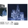 Kép 2/3 - Vízálló 20 micro LED-es elemes időzíthető, palack dekor fényfüzér, tündérfény, hideg fehér, 2 m