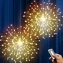 Kép 5/8 - 150 micro LED-es függő elemes Adventi dekoráció, meleg fehér, távirányítóval, 1 db 