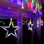 Kép 1/5 -  LED-es Csillag-jégcsap kültéri-beltéri fényfüggöny, RGB színes, 