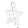 Kép 6/8 - Nagyméretű 960 micro LED-es karácsonyi időzíthető csillag dekor, 38 cm, hálózati adapteres, IP44
