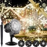 Kép 3/5 - Kültéri 3D LED forgó projektor, Hóesés mintával, 6W LED, 5m kábellel
