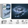 Kép 8/8 - 24,9 m-es 1920 LED-es sűrű BOA fényfüzér, hálózati adapteres, hideg fehér, 8 világítási mód, időzíthető, IP44