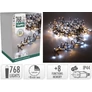 Kép 5/6 - 9,9 m-es 768 LED-es sűrű BOA fényfüzér, hálózati adapteres, hideg-meleg fehér, 8 világítási mód, időzíthető, IP44