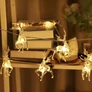 Kép 6/9 - Karácsonyi dekor fényfüzér- rénszarvas, elemes, 10 LED-es, 14 x 11 cm 
