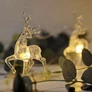 Kép 5/9 - Karácsonyi dekor fényfüzér- rénszarvas, elemes, 10 LED-es, 14 x 11 cm 
